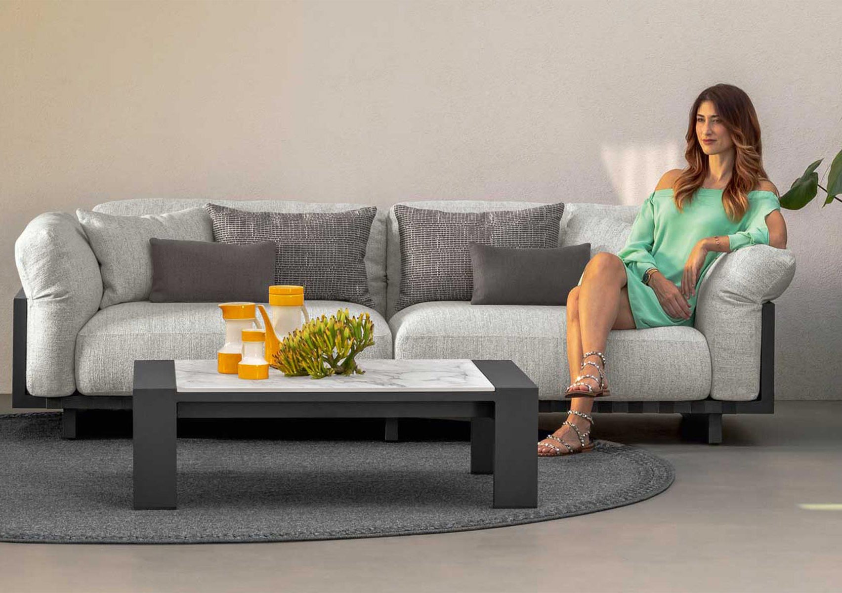 Argo//Alu Rectangular Coffee Table Medium
