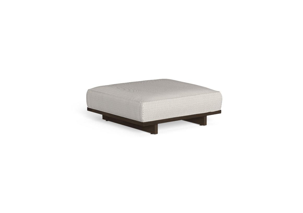 Finish - Rosewood Frame White Beige Cushion