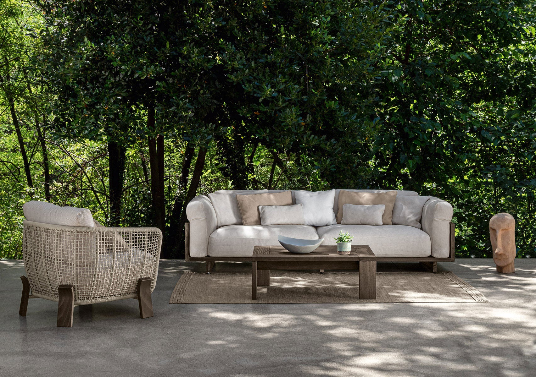 Argo//Wood Three Seater Sofa