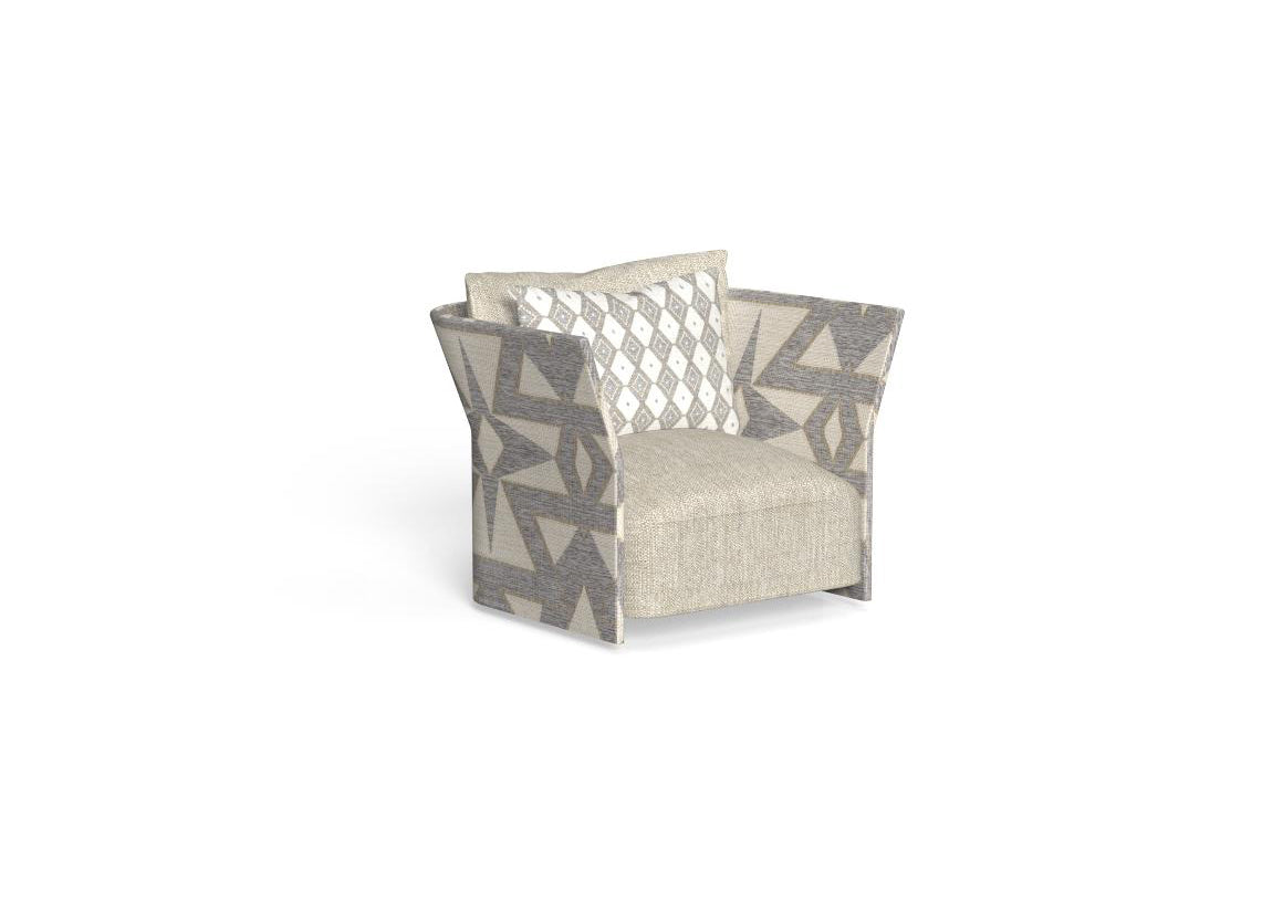 Finish - Geomertic Fantasy Frame Beige Cushion