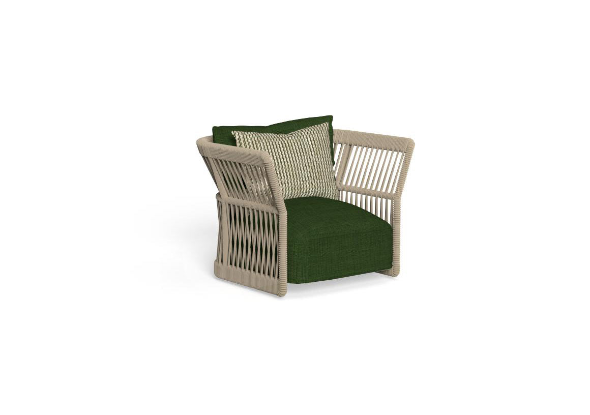 Finish - Beige Rope Green Cushion