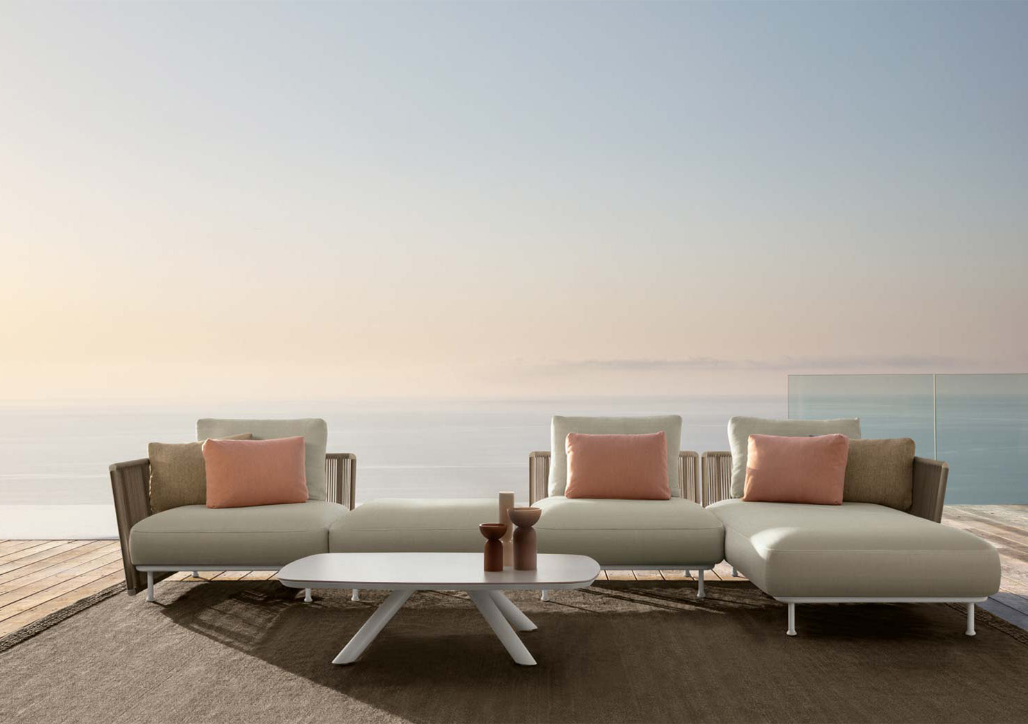 Coral Rectangular Coffee Table