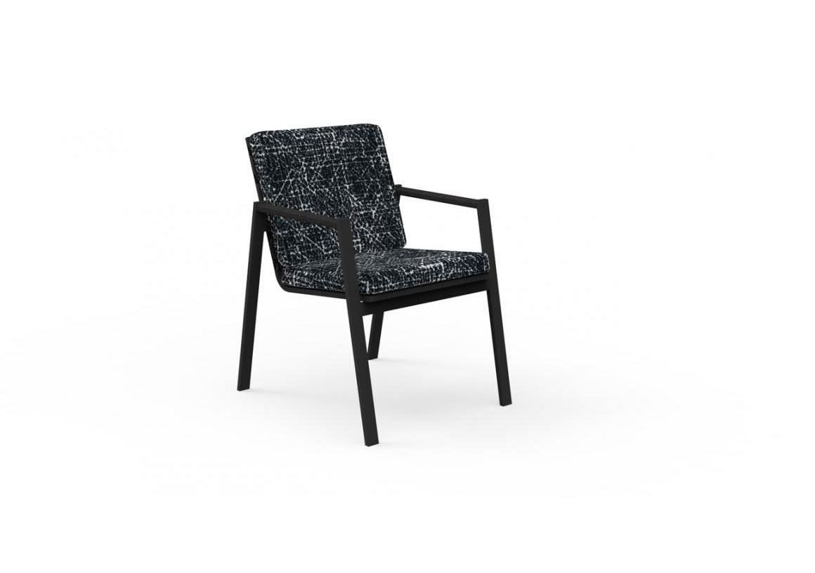 Finish - Graphite Frame Black Abstract Cushions