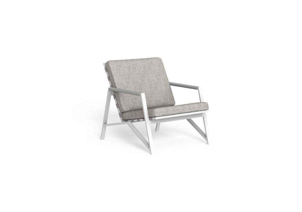 Finish - White Frame Light Gray Cushions