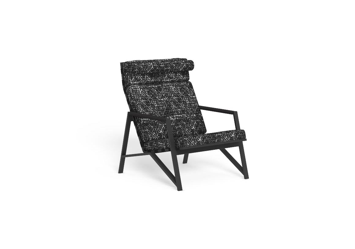 Finish - Graphite Frame Black Abstract Cushions