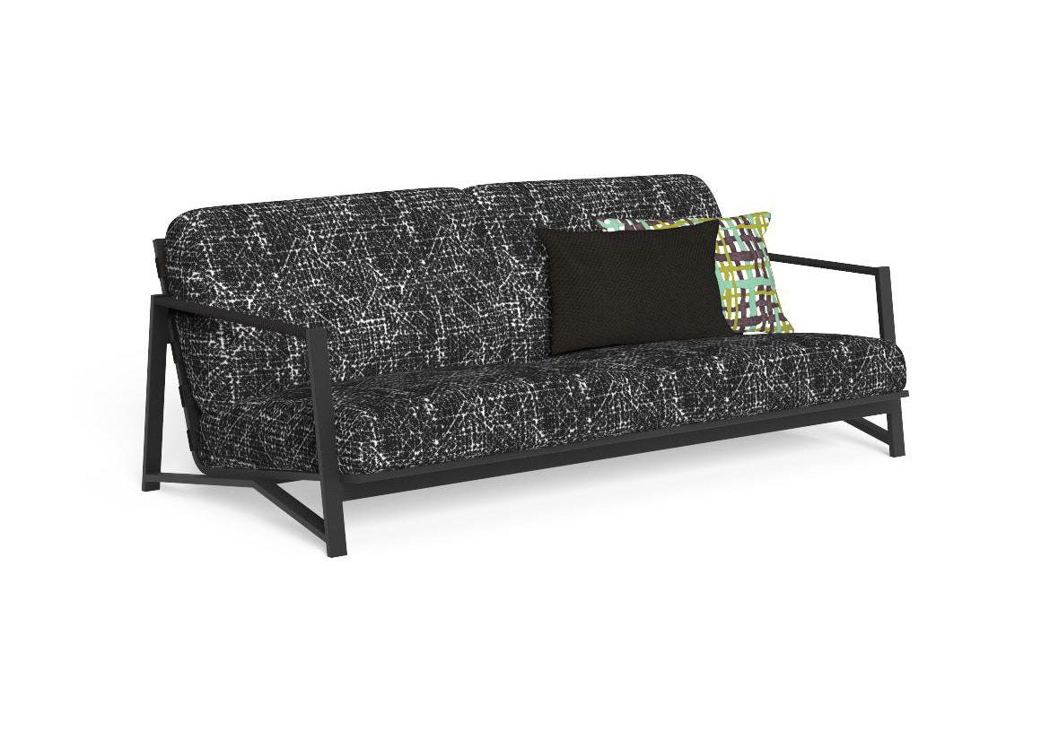 Finish - Graphite Frame Black Abstract Cushions