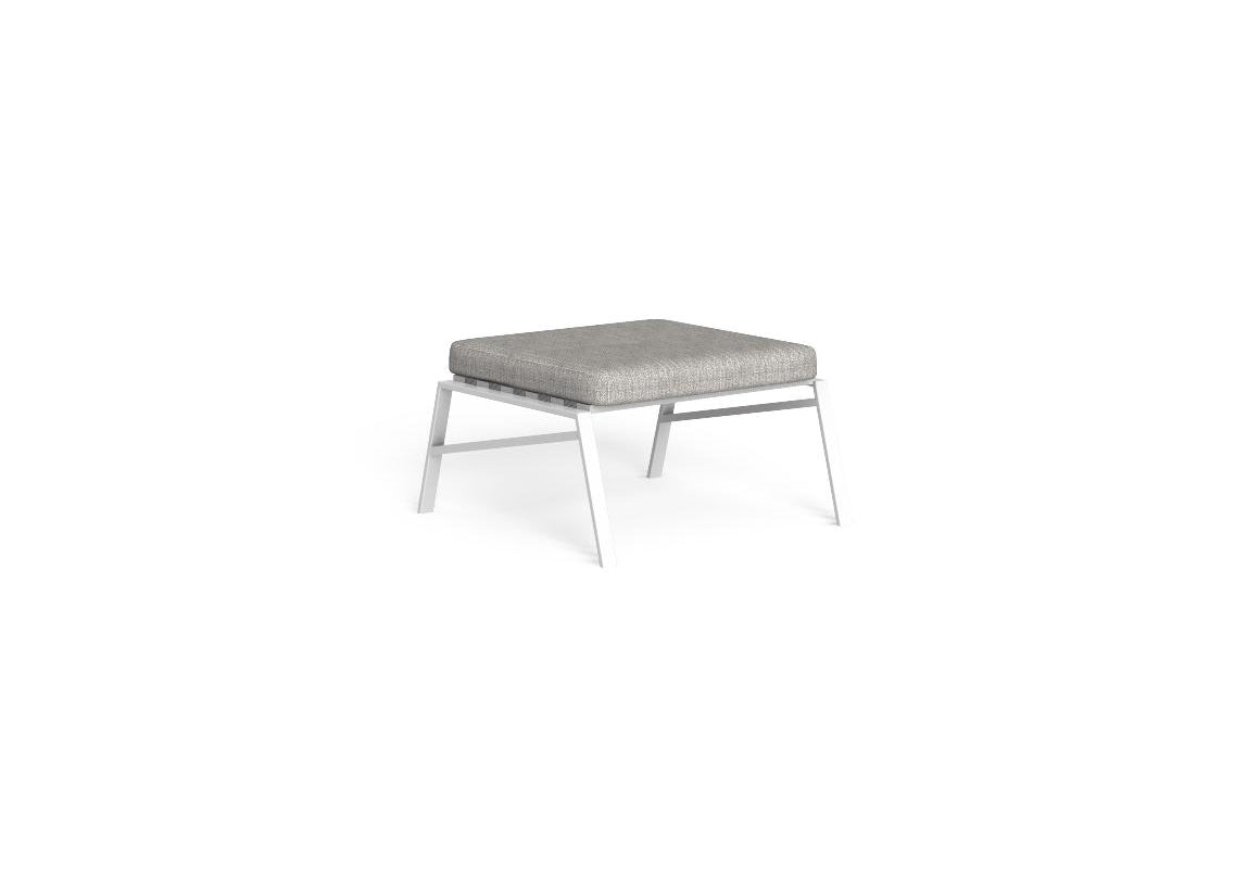 Finish - White Frame Light Gray Cushion