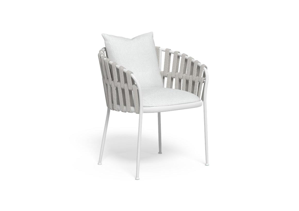 Finish - White Frame Silver Cushions