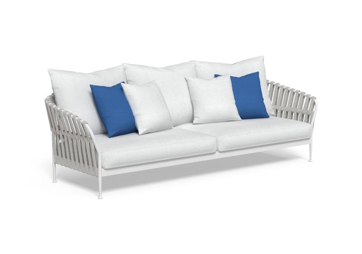Finish - White Frame Silver Cushions