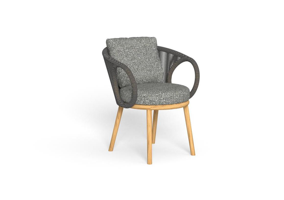 Finish - Natural Teak Frame Gray Cushions