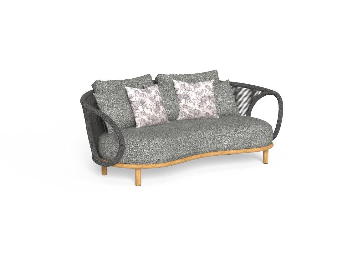 Finish - Natural Teak Frame Gray Cushions