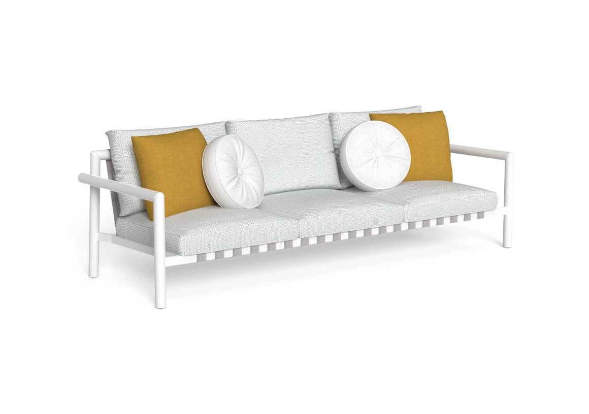 Finish - White Frame Silver Cushions
