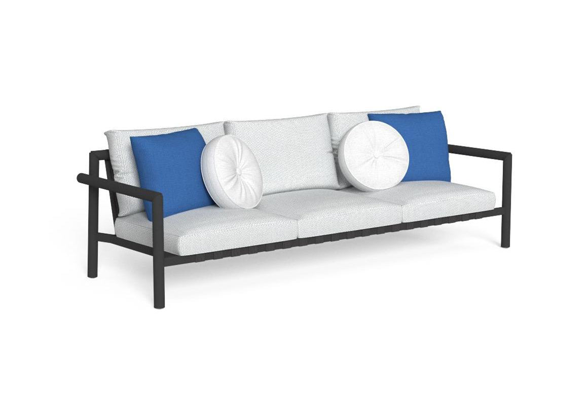 Finish - Graphite Frame Silver Cushions