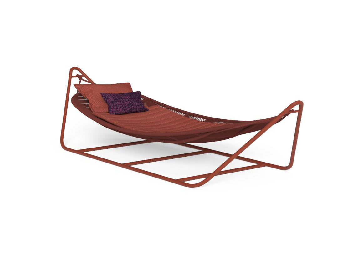 Finish - Red Frame Twill Rust Cushion