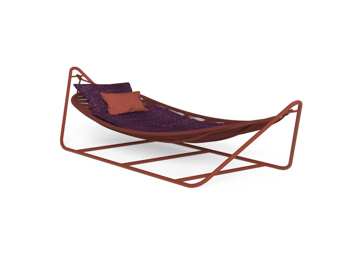 Finish - Red Frame Outmap Plum Cushion
