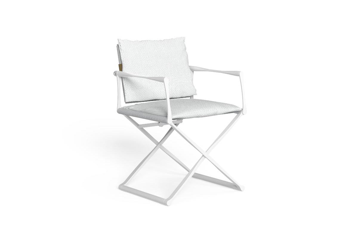 Finish - White Frame Textilene Silver Support
