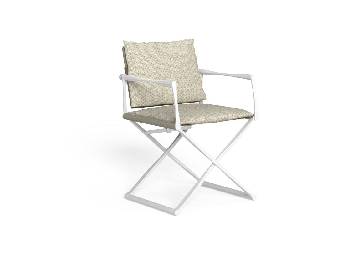 Finish - White Frame Textilene Beige Support