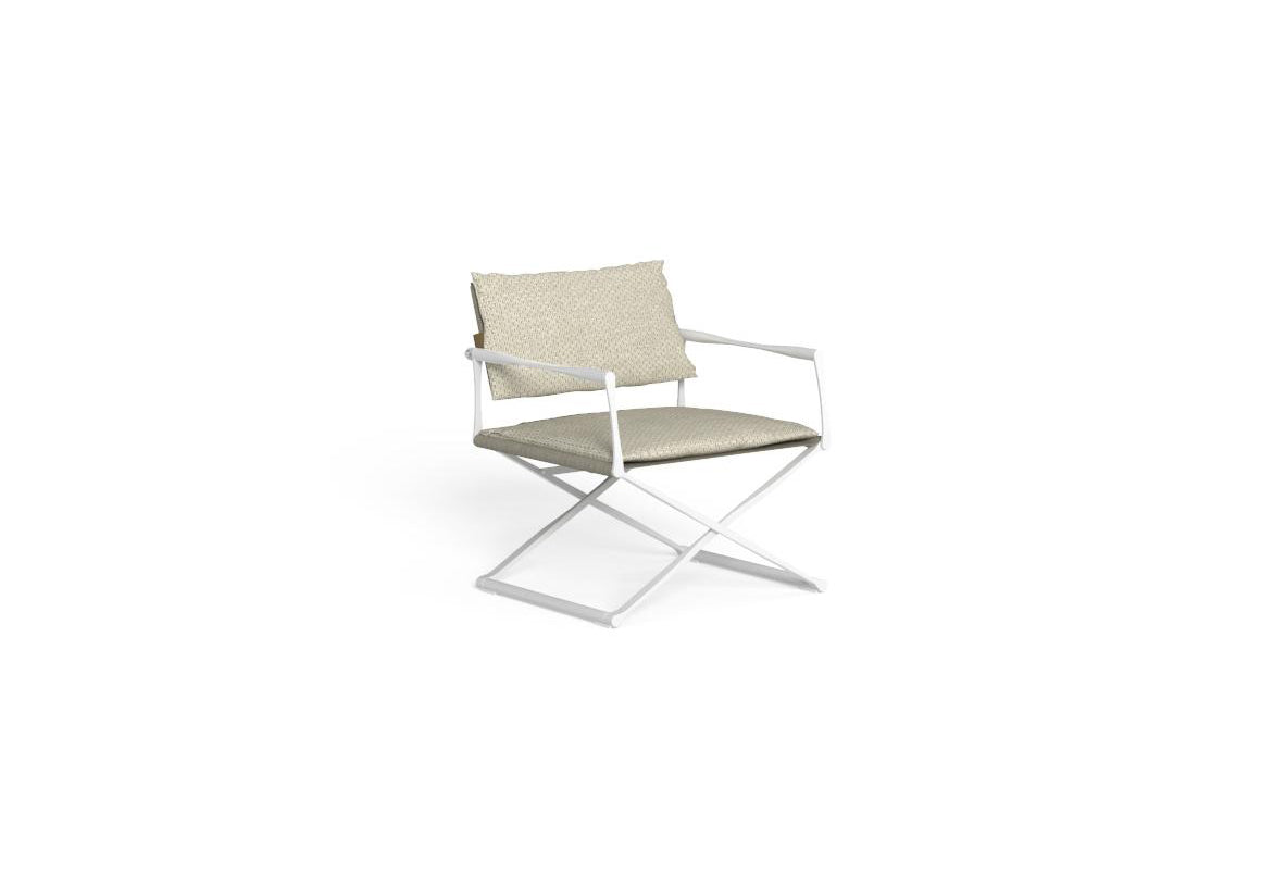 Finish - White Frame Textilene Beige Support