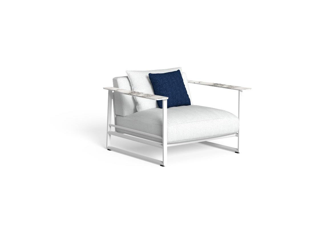 Finish - White Frame Silver Cushions