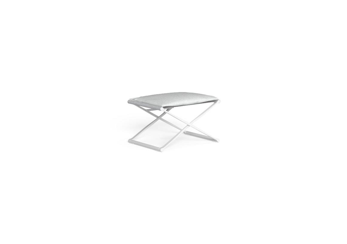 Finish - White Frame Textilene Silver Support