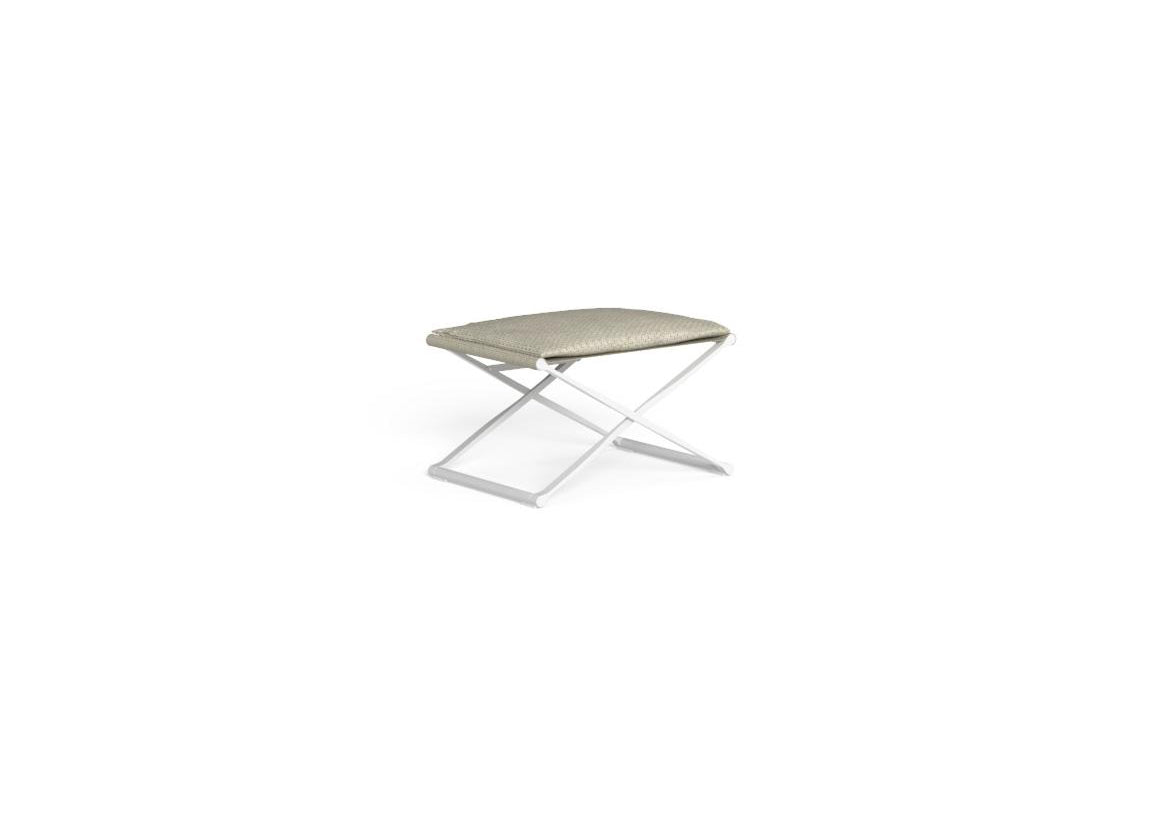 Finish - White Frame Textilene Beige Support