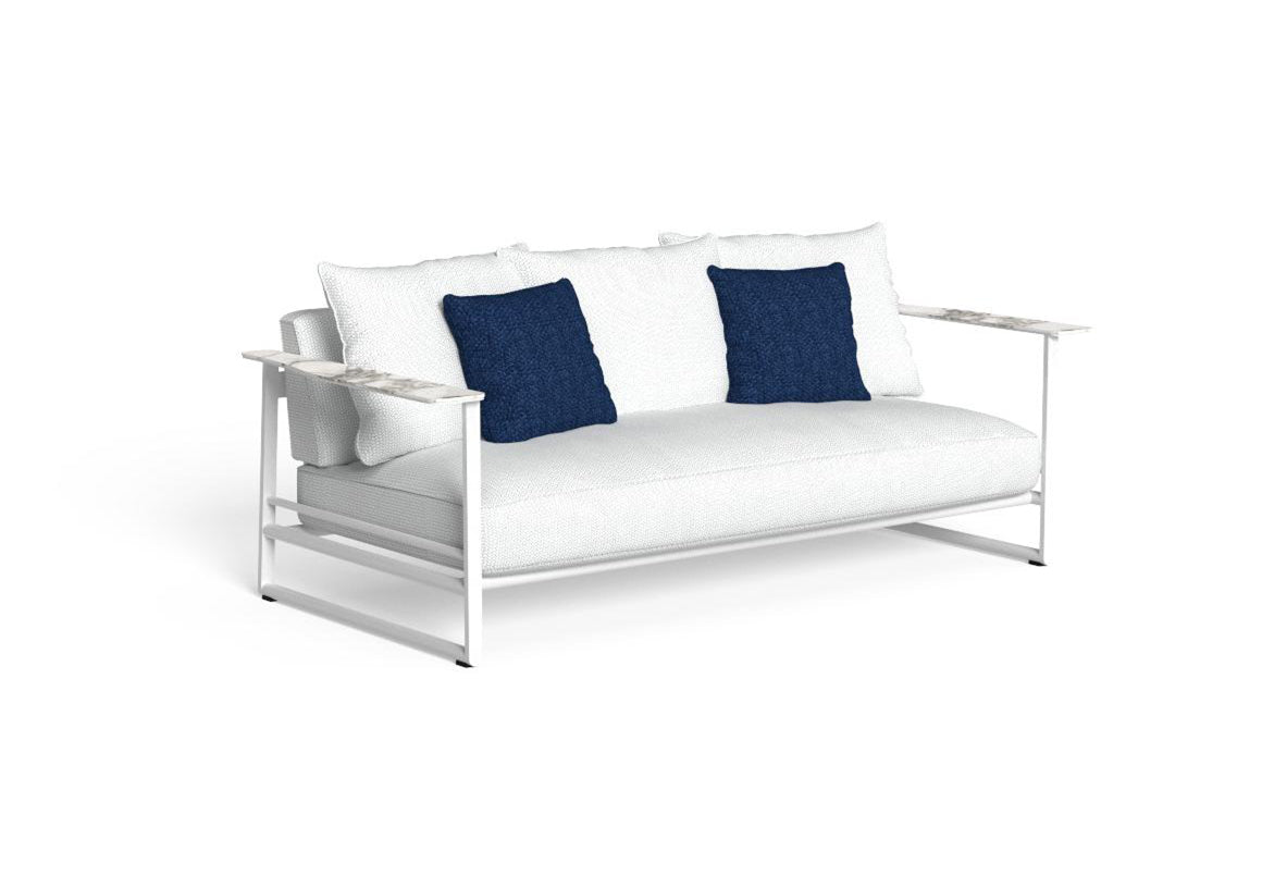 Finish - White Frame Silver Cushions