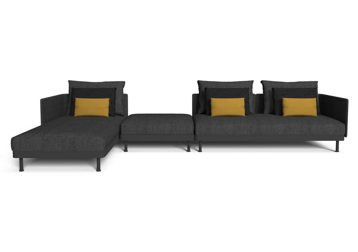 Finish - Graphite Frame Dark Gray Cushions