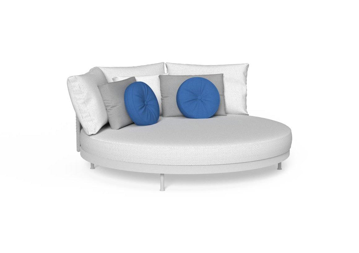 Finish - White Frame Silver Cushions