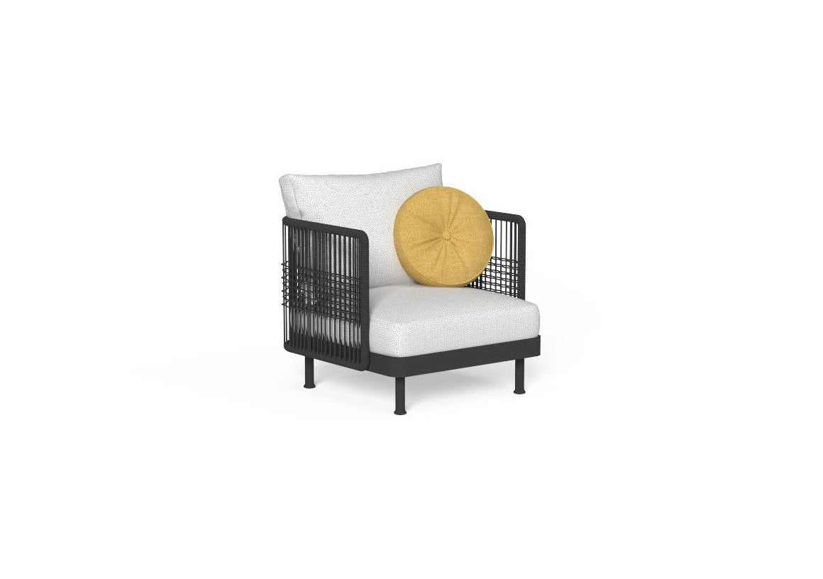 Finish - Graphite Frame Silver Cushions