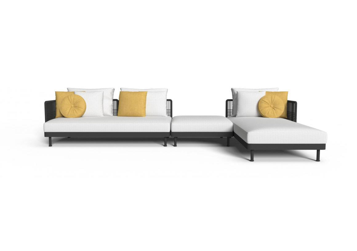 Finish - Graphite Frame Silver Cushions
