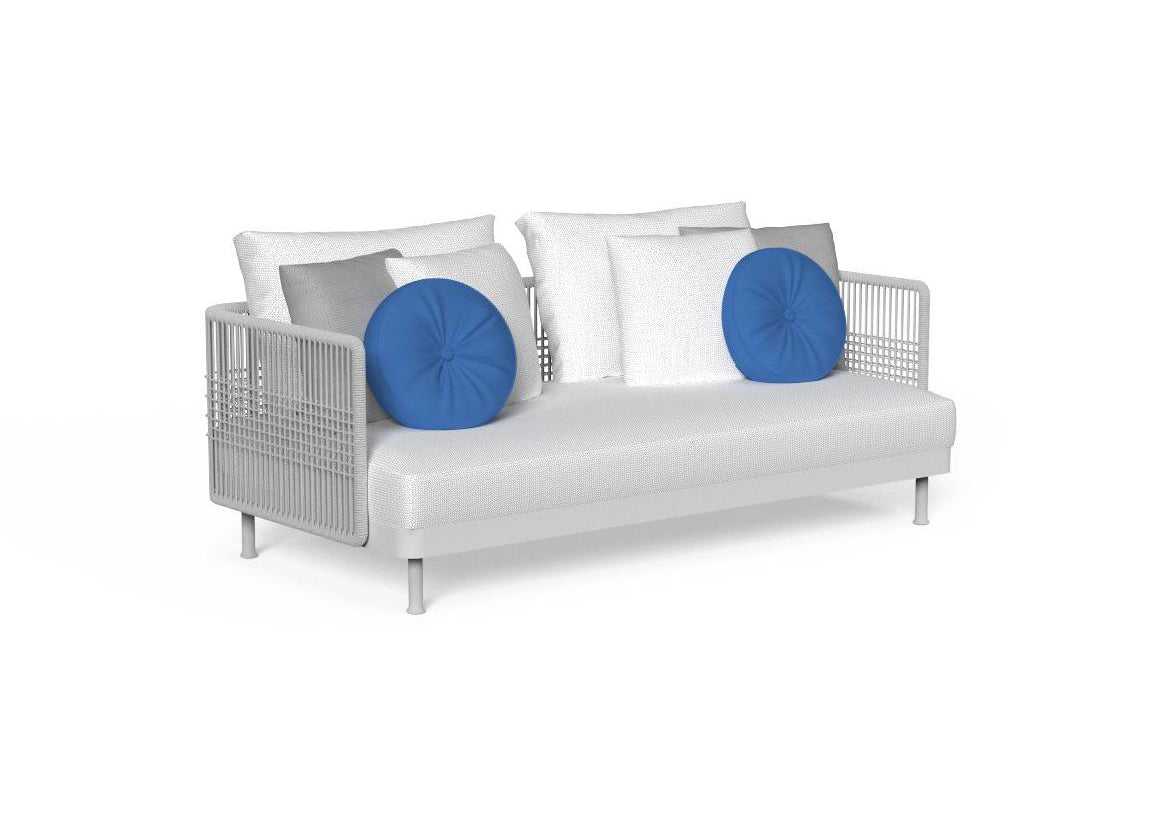 Finish - White Frame Silver Cushions