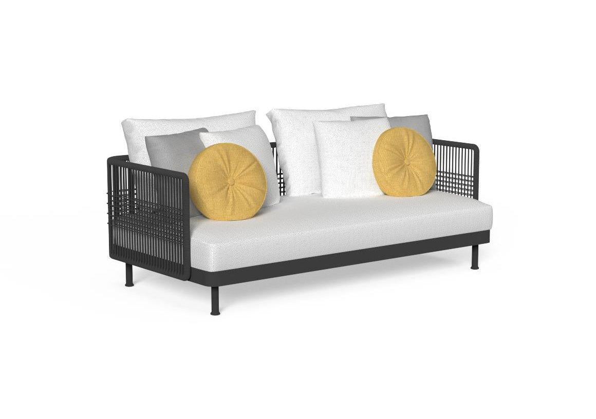 Finish - Graphite Frame Silver Cushions