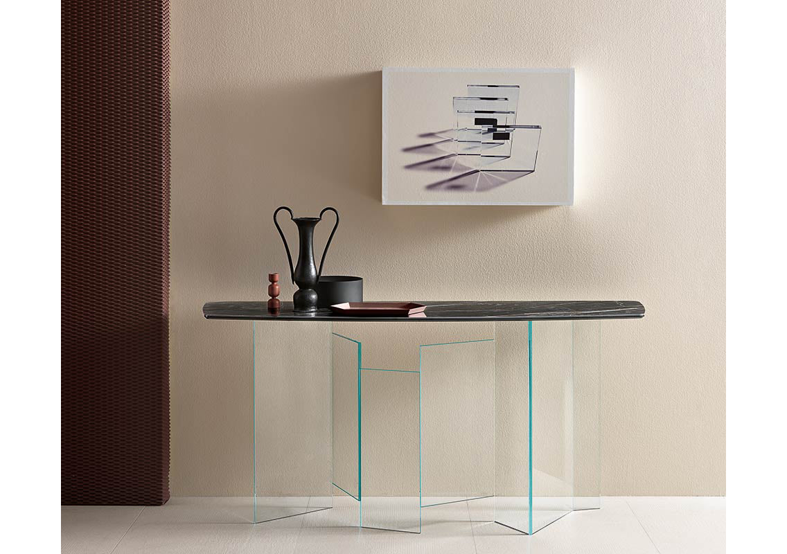 Metropolis Ceramic Top Console
