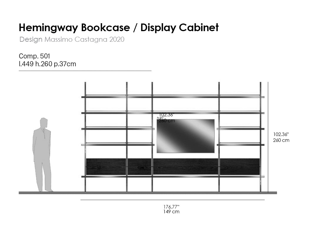 Hemingway Bookcase / Display Cabinet