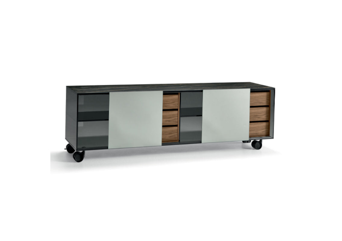 Shoji Four Compartment Sideboard