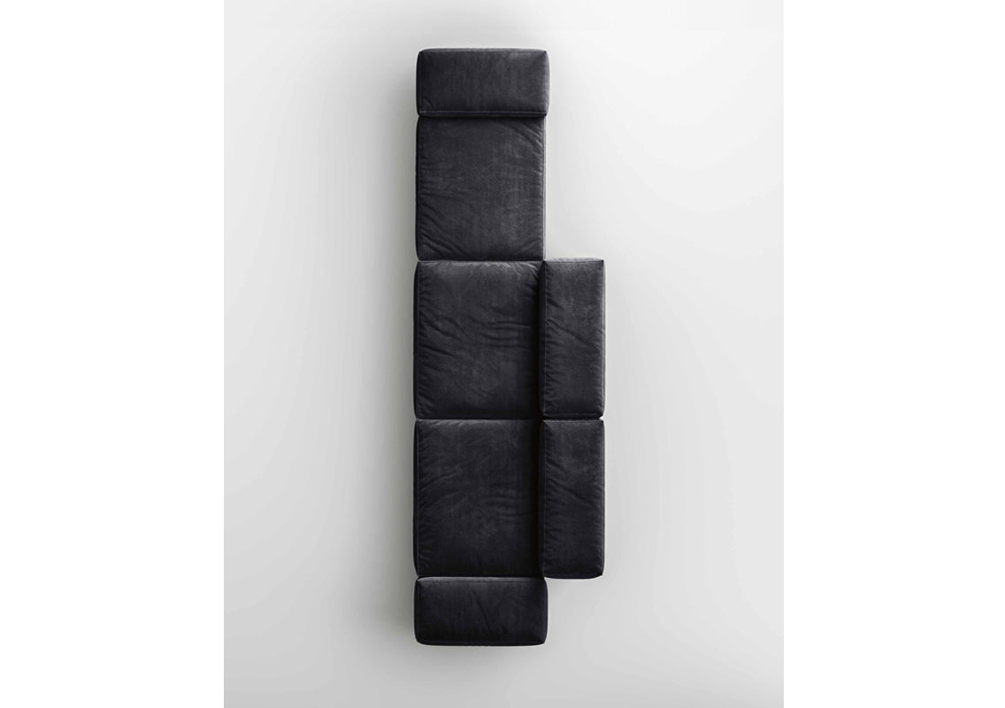 Soft Glass Sectional Fabric Sofa