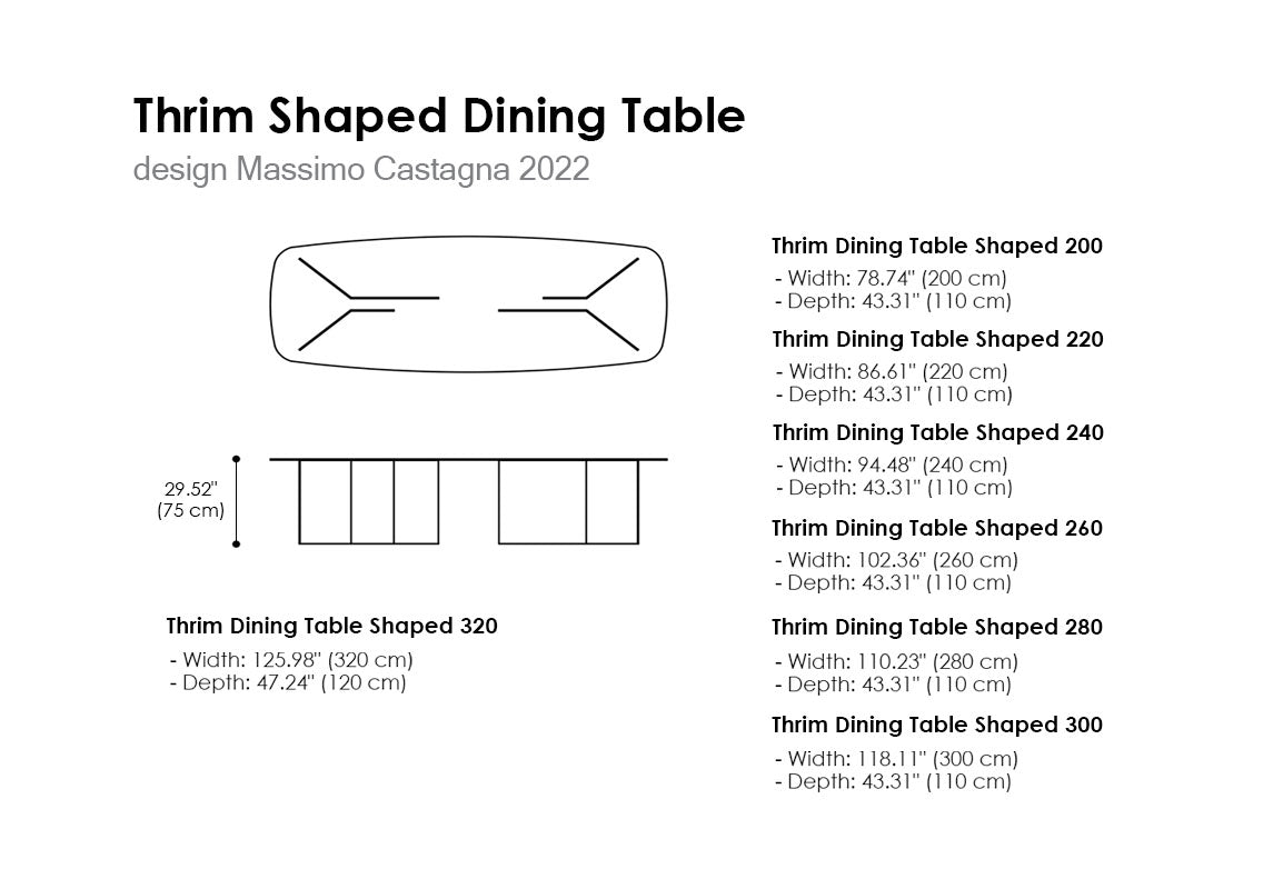 Thrim Shaped Dining Table