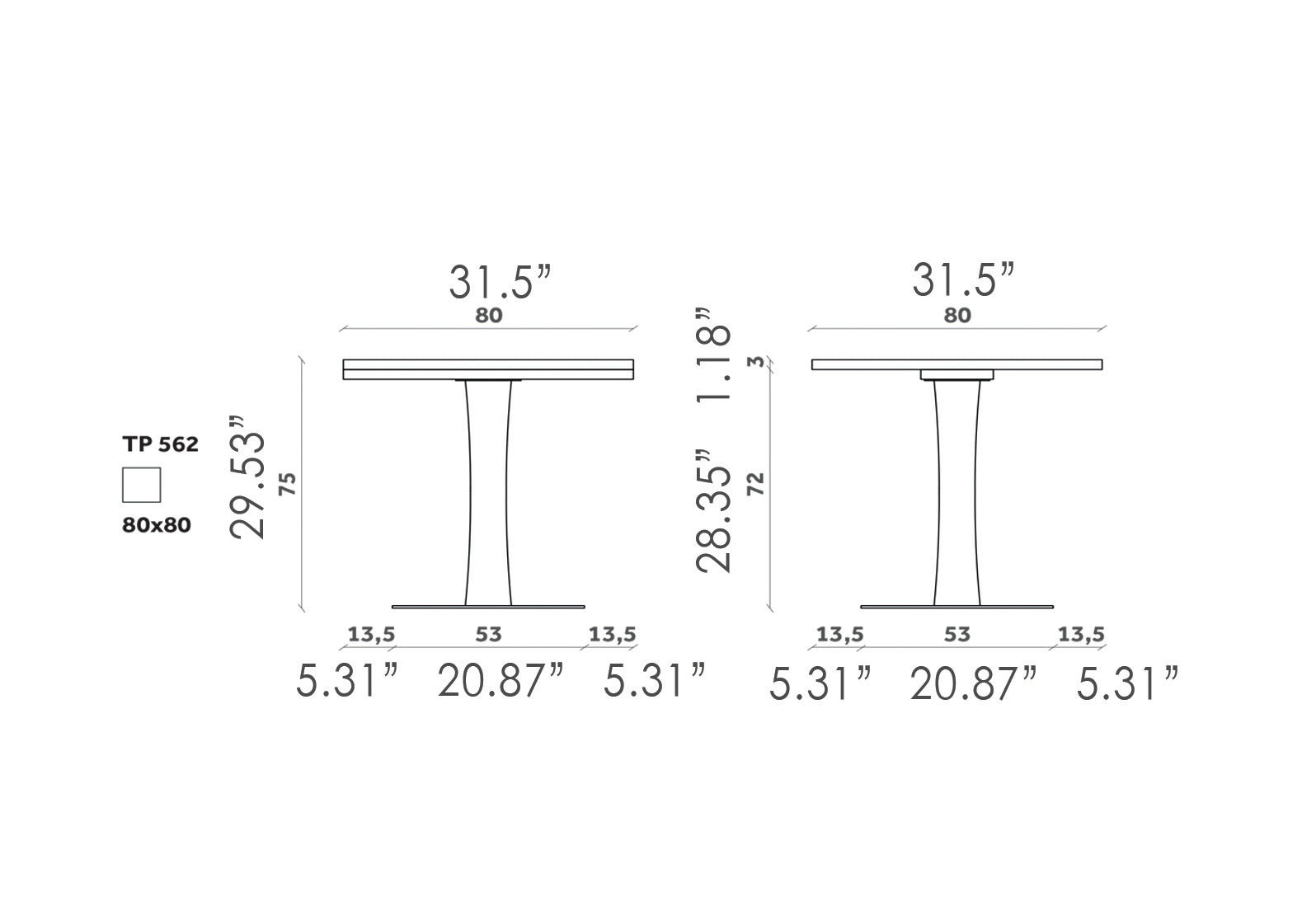 Gualtiero Fixed Bistro Table