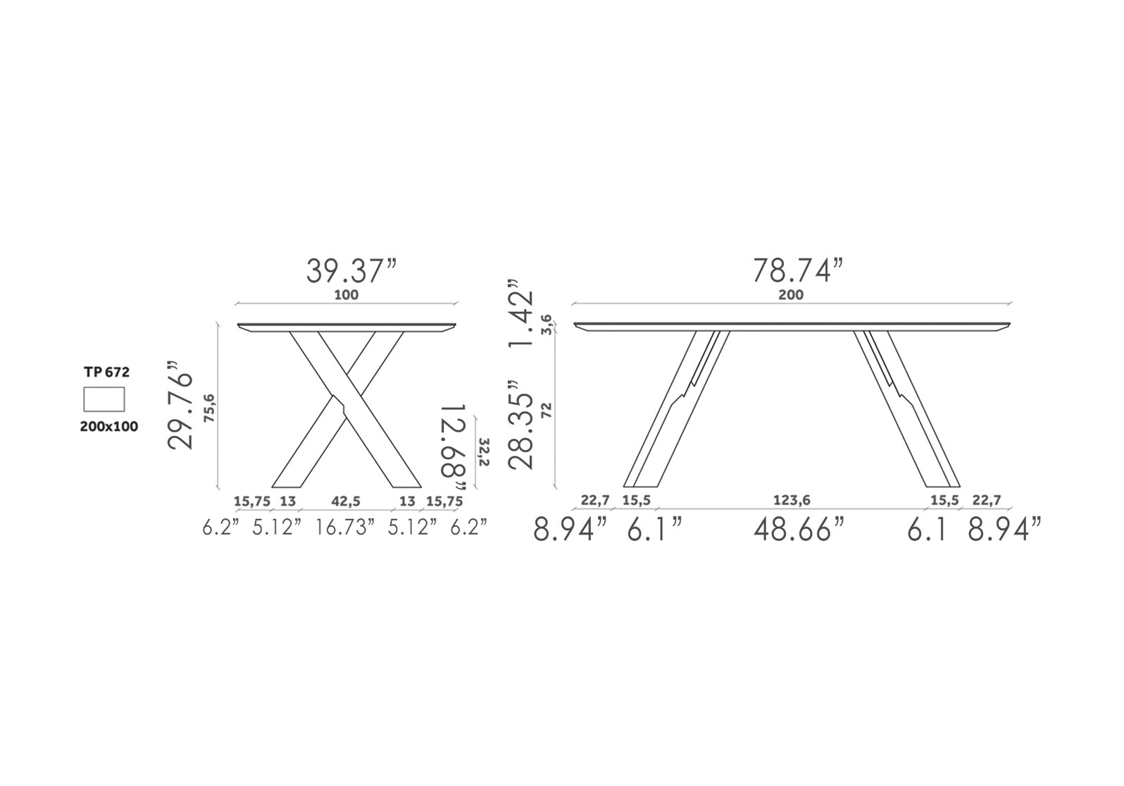 Gustave Fixed Dining Table