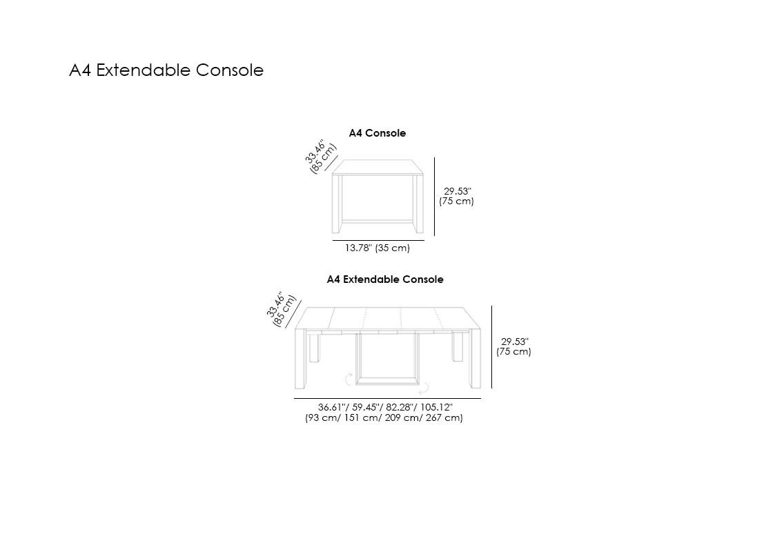 A4 Extendable Console