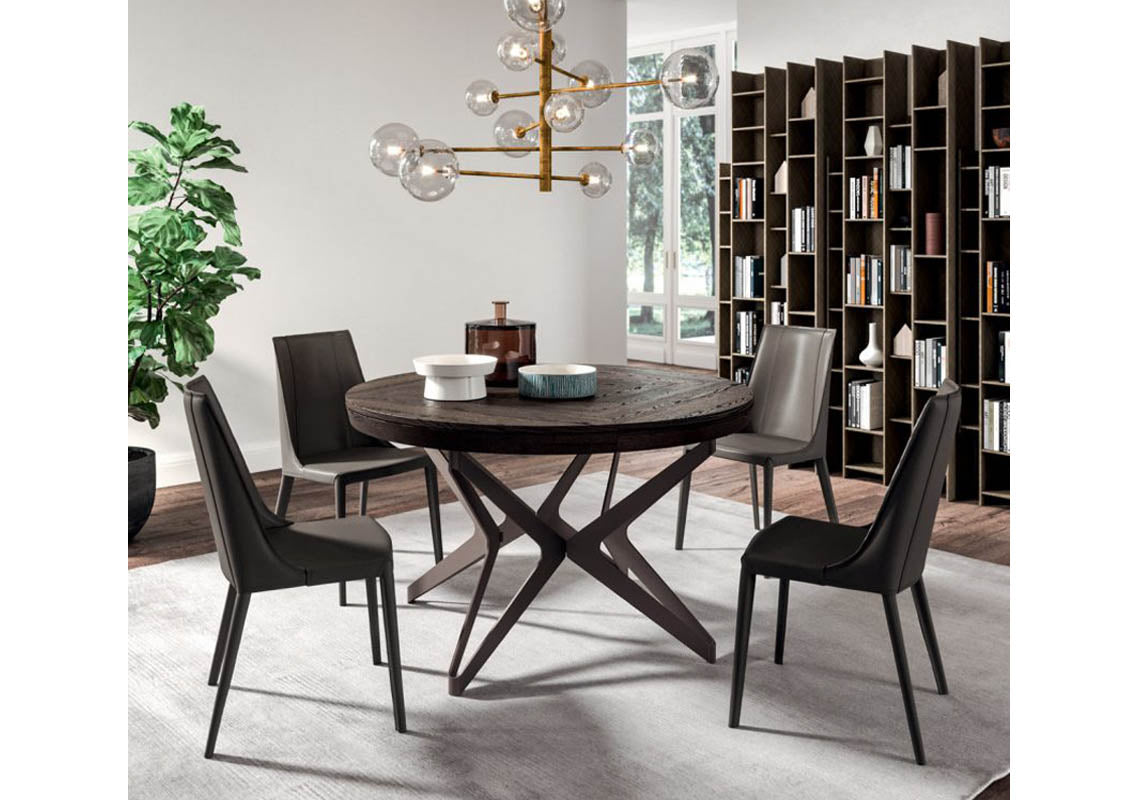Big Round Extendable Dining Table