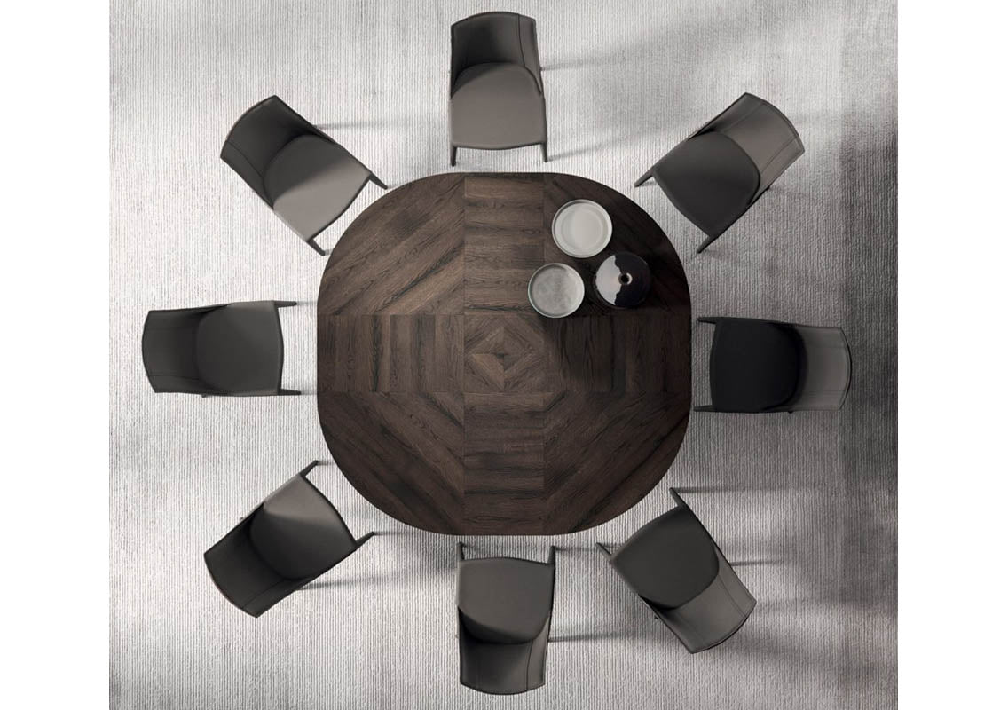 Big Round Extendable Dining Table