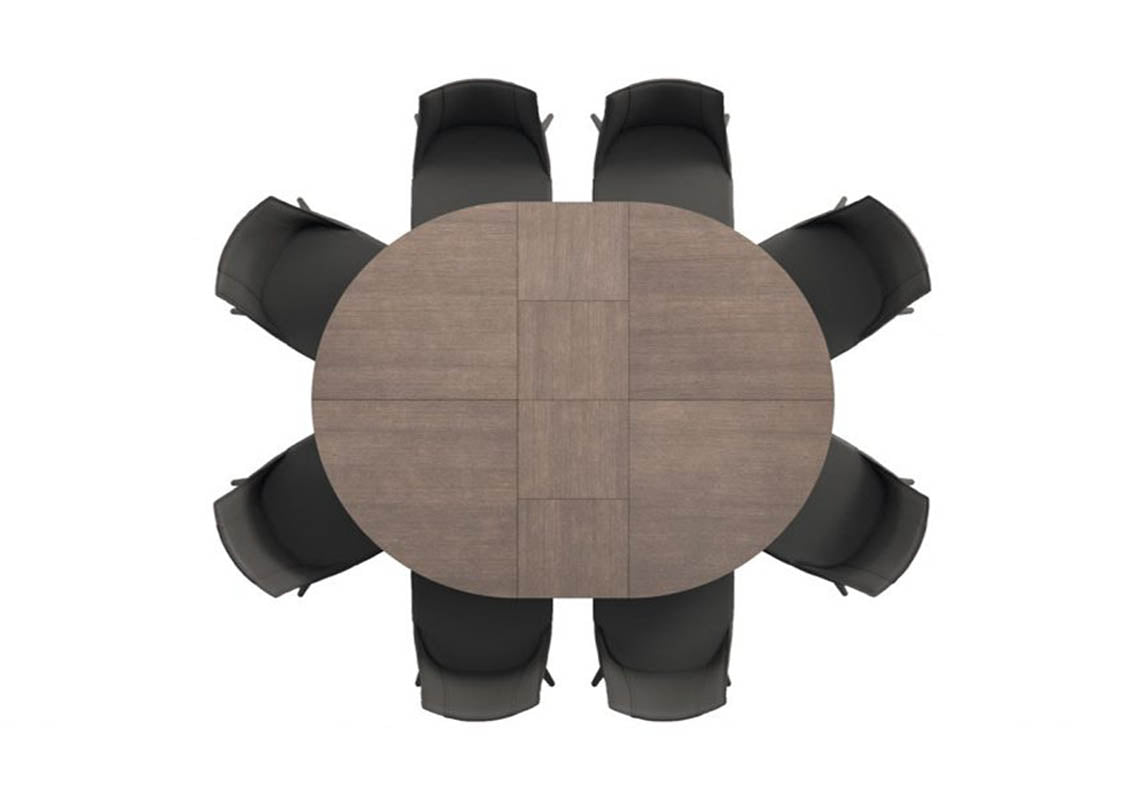Big Round Extendable Dining Table