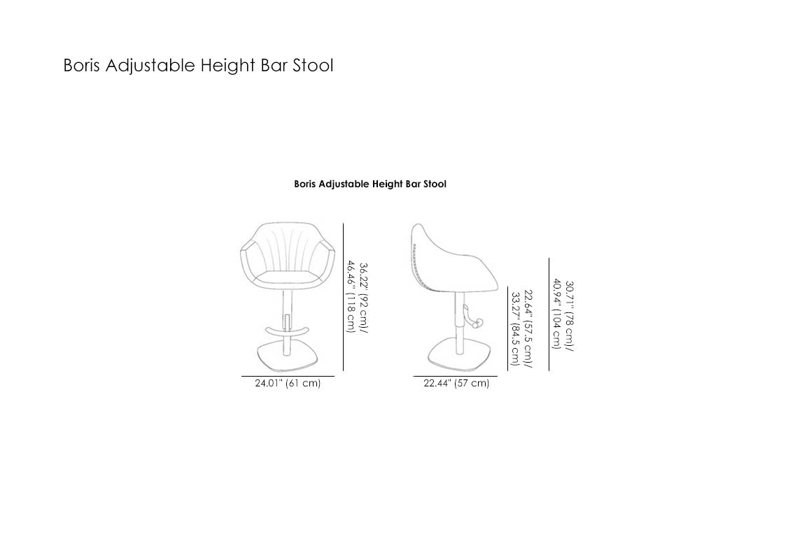 Boris Adjustable Height Bar Stool