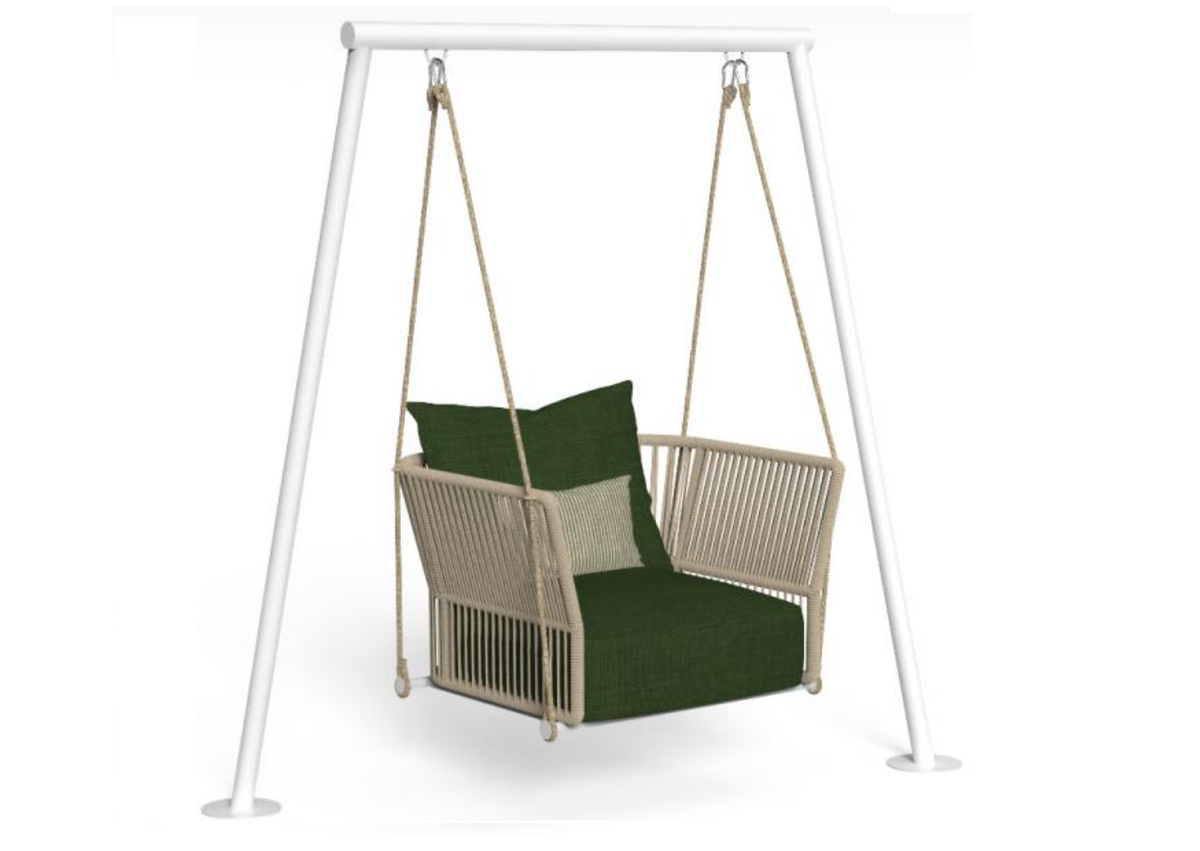 Finish - Beige Rope Green Cushion