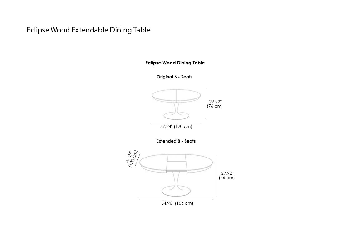 Eclipse Wood Extendable Dining Table