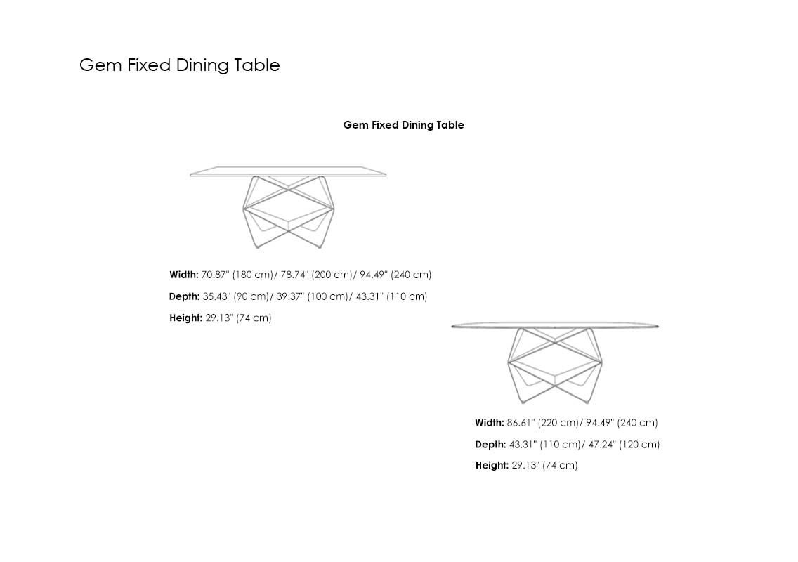 Gem Fixed Dining Table