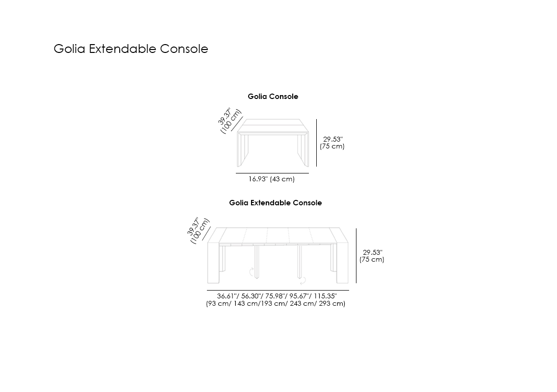 Golia Extendable Console