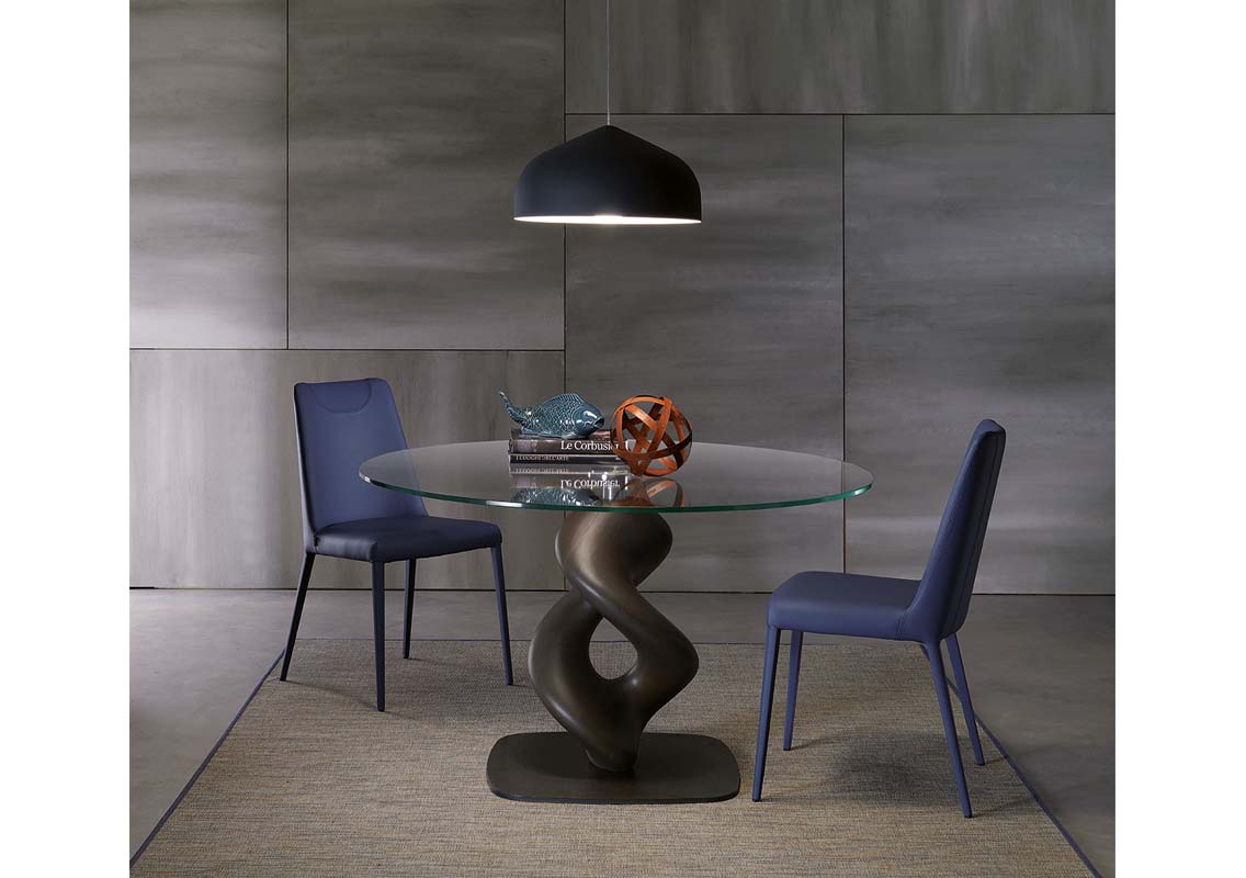 Liquid Round Fixed Dining Table