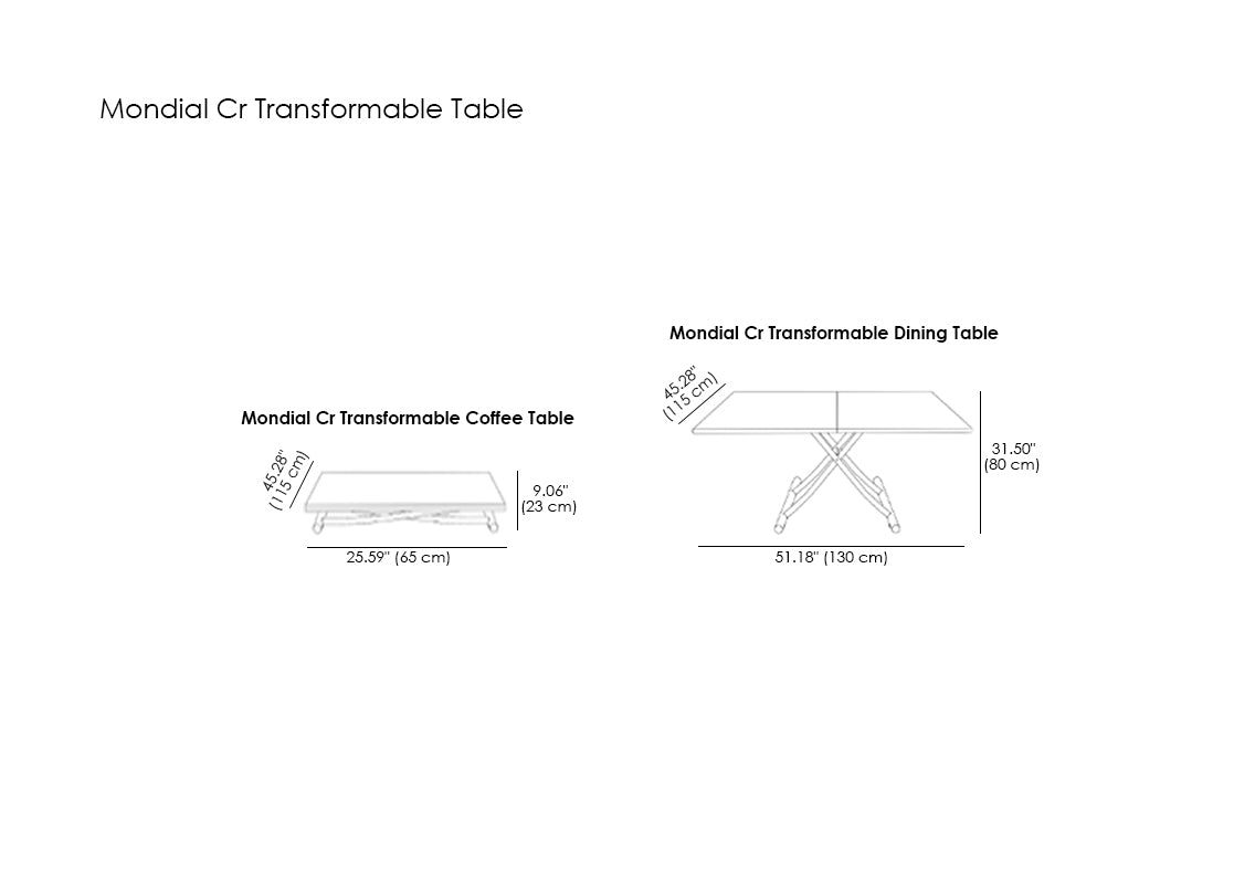 Mondial Cr Transformable Table